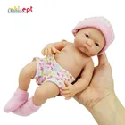 Free sample PVC material life-like cute silicone 9.5inch baby doll for sale