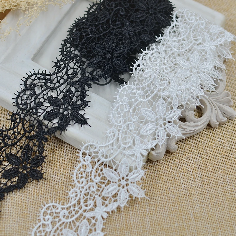 black lace embellishments