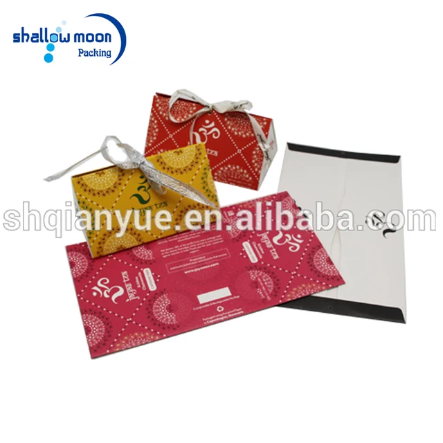 tea storage gift bag packaging triangle folding paper bags with