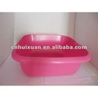 plastic square wash basin with water mouth