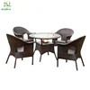 Promotional Rattan Wicker Furniture 4 Seats Outdoor Dining Set