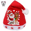 Free Sample Cheap LOW MOQ Plush Red Santa Claus And Deer Hat Cap For Xmas Party Fashion 2019 New Soft Felt Christmas Hat Baby
