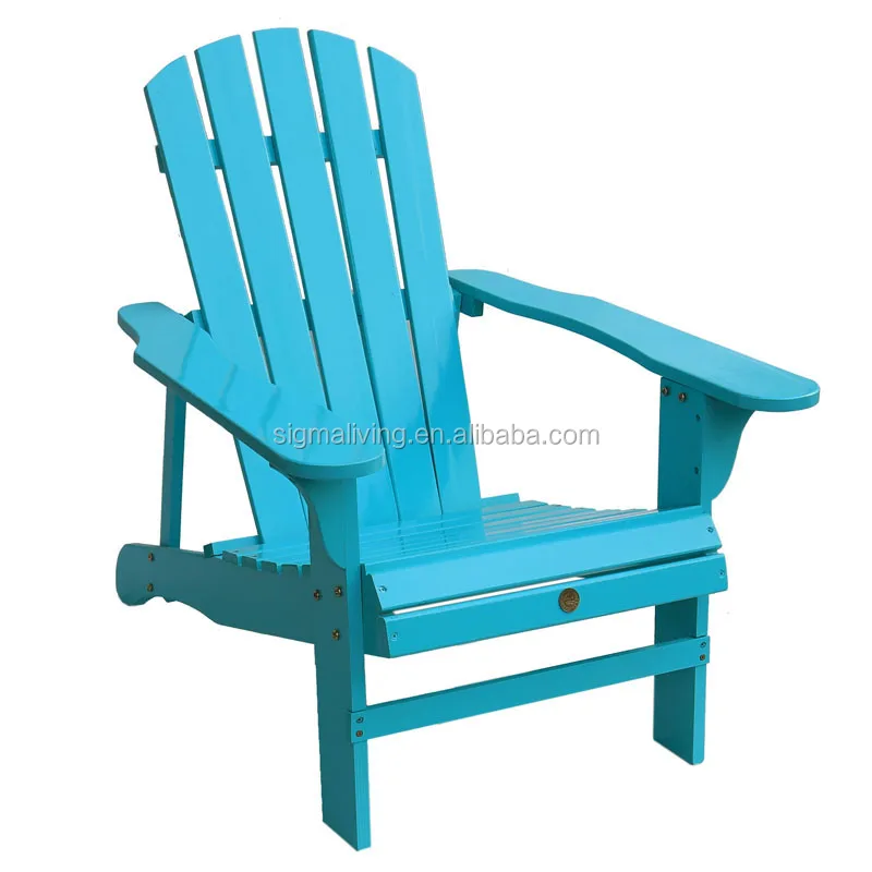 High quality American style outdoor colorful folding wooden adirondack chair