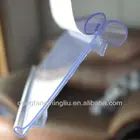 clear plastic hook display label holder