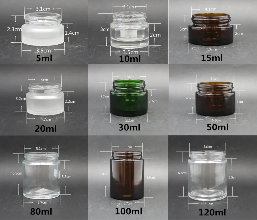 in stock 120ml 4 oz straight side glass cream cosmetic jar with lid for cosmetic candle packaging GJ-2N