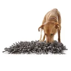 Yangyang pet beds accessories Durable and Machine Washable Fun Grey Dog Feeding Play Mat Wooly Dog Snuffle Mat