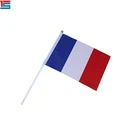 Supply difference size polyester French hand waving country flag