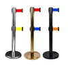 crowd control barrier posts with retractable belt/retractable queue pole/stainless steel railing stand