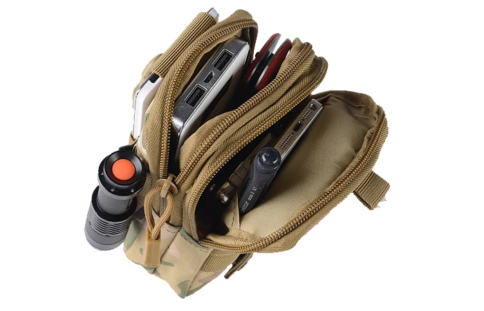 Multifunction custom mens women sport bum pouch bag camo military travel waist pack