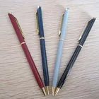 Metal Ball Pen With Metal Pen Promotional Slim Twist Metal Ball Point Pen With Epoxy Logo