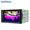 Android 6.0.1 touch screen 2 din dual screen portable dvd player
