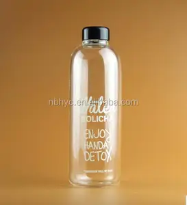 bottles, borosilicate glass water bottle with plastic caps, eco