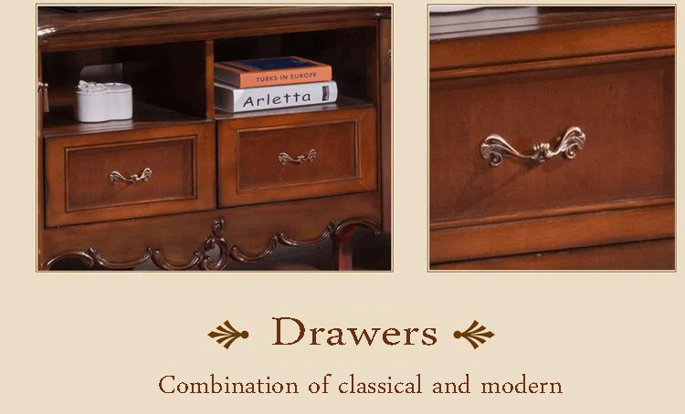 Antique High Living Room Wooden furniture lcd TV Stand set 10285