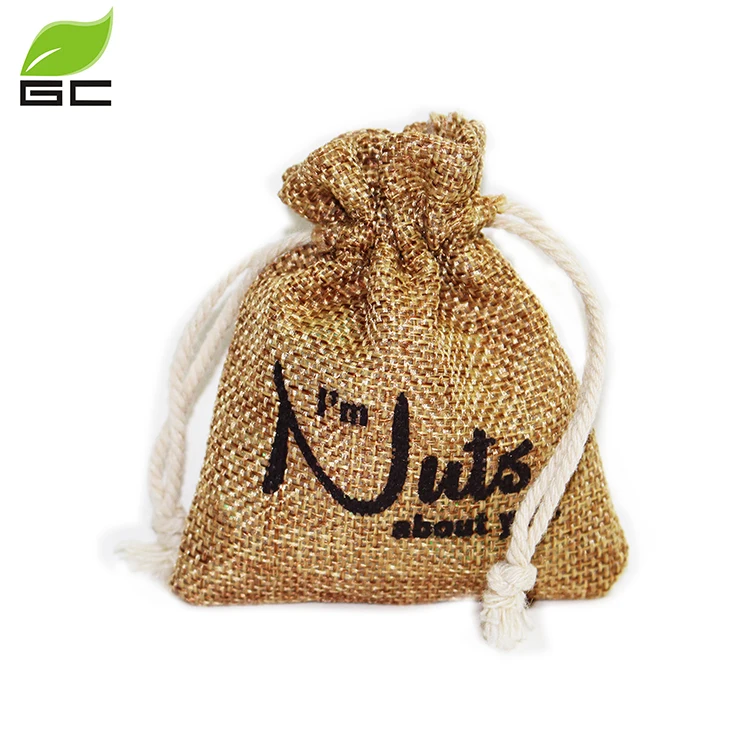 jute gunny sack with drawstring selling point !