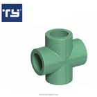 China product price list PN2.5 PPR 4 WAY CROSS TEE industrial PPR fitting