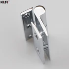 glas black and silver adjustable exterior l-shape magnetic door hinges