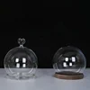 eternal flower preserve 120mm mini size round shape clear glass dome cloche bell jar with wooden base
