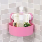 wall mounted plastic bathroom corner shelves with suction cup