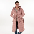Elegant ladies women winter long duck down coat