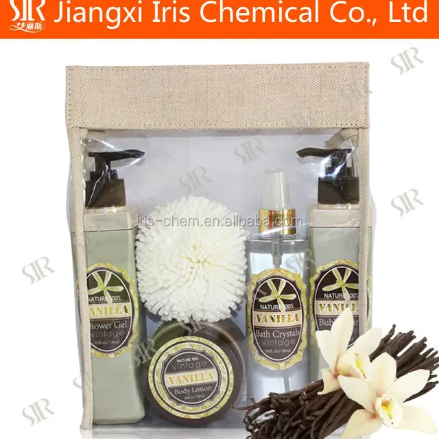 shower gel, wonderful bath gift set with vanilia flavor for