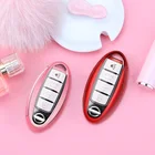 Soft TPU Case Cover Protector Case for Nissans Key Fob, Car Remote Key Fob Case for Nissans 4 Buttons