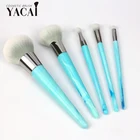 Chinese Style 5 Pcs Makeup Brush Set Cosmetics Makeup Tool Blue Simulated Marble Handle Professional Makeup Brushes
