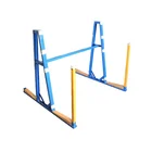 Granite steel a-frame double sided stone display slab rack