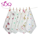 Newborn Fabric Cotton Toddler Infant Bibs Saliva Cartoon Baby Towel Burp Cloth