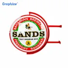 outdoor display aluminum frame advertising 3d logo vacuum forming beer round scrolling led light box