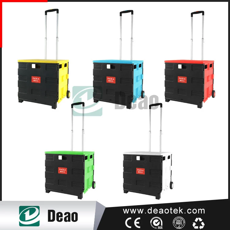 Popular collapsible two-wheel luggage shopping hand carts