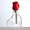 Fashionable heart Crystal Vase With Logo For Wedding Decoration MH-V047