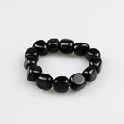 Gemstone High Quality Black Obsidian Gemstone Tumble Stone Bracelet
