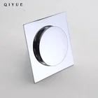 Bathroom fittings 100mm square chrome plated pop up invisible brass floor drain