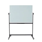 Double sides glass whiteboard with holder stand reversible and movable glass whiteboard magnetic board