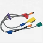 Computer cable D-sub VGA DVI DC Jack molding connector waterproof wire harness and cables