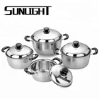stainless steel soup pot sets chinese unique cookware with 4pcs