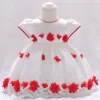 High Quality Small Girl Baby Clothes Ruffle Wedding Dress Patterns Baby Fashion Flower Dress L1841XZ