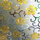 gold yellow 5mm 4.8mm 4mm art acid etched decorative glass