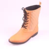 2019 women waterproof lace up canvas rubber rain boots shoes ladies wellington rain boots/gumboots/galoshes