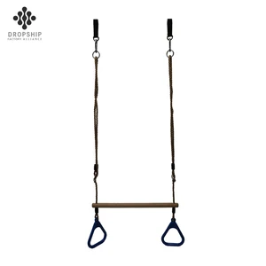 Dropship Good Quality And Price Of Kids With Metal Ring And Rope Trapeze Bar Swing Sets