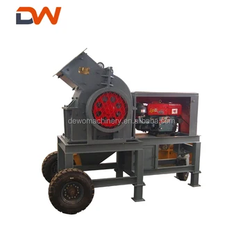 Mini Small Mobile Lab Diesel Glass Gold Stone Hammer Mill Crusher