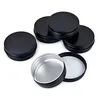 4OZ Black Round tin can packaging manufacturer storage box Cosmetic Sample Containers