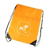 Custom logo print eco friendly polyester shopping drawstring backpack/sport nylon drawstring bag