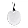 Minimalist Jewelry Long Fashionable Silver Round Brushed Plate Pendant Necklace With Rope Yiwu Stylish Costume Jewelry