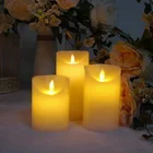Handmade Candle Led Pillar Wholesale Candle Pillar Led Candle Wax Moving Flame Candle