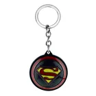 DC Univers Superhero Series Keychain Superman S Logo Round Shape Keyring Fashion Jewelry Accessories For Superman Fans