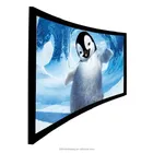 3D Immersive Curved Projection Screens,16 9 120'' Home Theater 3D Projector Screen