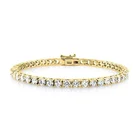 Korean Fashion Jewelry Mother's Charm Bracelet 18K Yellow Gold Plated Tennis Bracelet