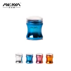 ANGNYA New Arrival High Quality Transparent Silicone Head Nail Art Stamper and Scraper With Blue Metal Handle