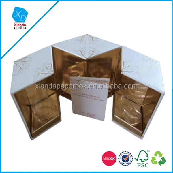 custom make gift set paper box, cosmetic packaging perfume